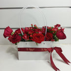 Red Roses Gift Bag Arrangement
