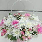 Mix Flower Gift Bag Arrangement