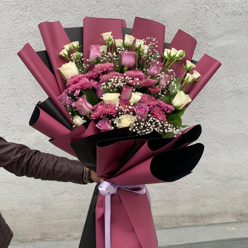 Purple White Arrangement