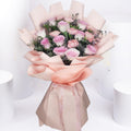 Pink Rose N Carnation Arrangement