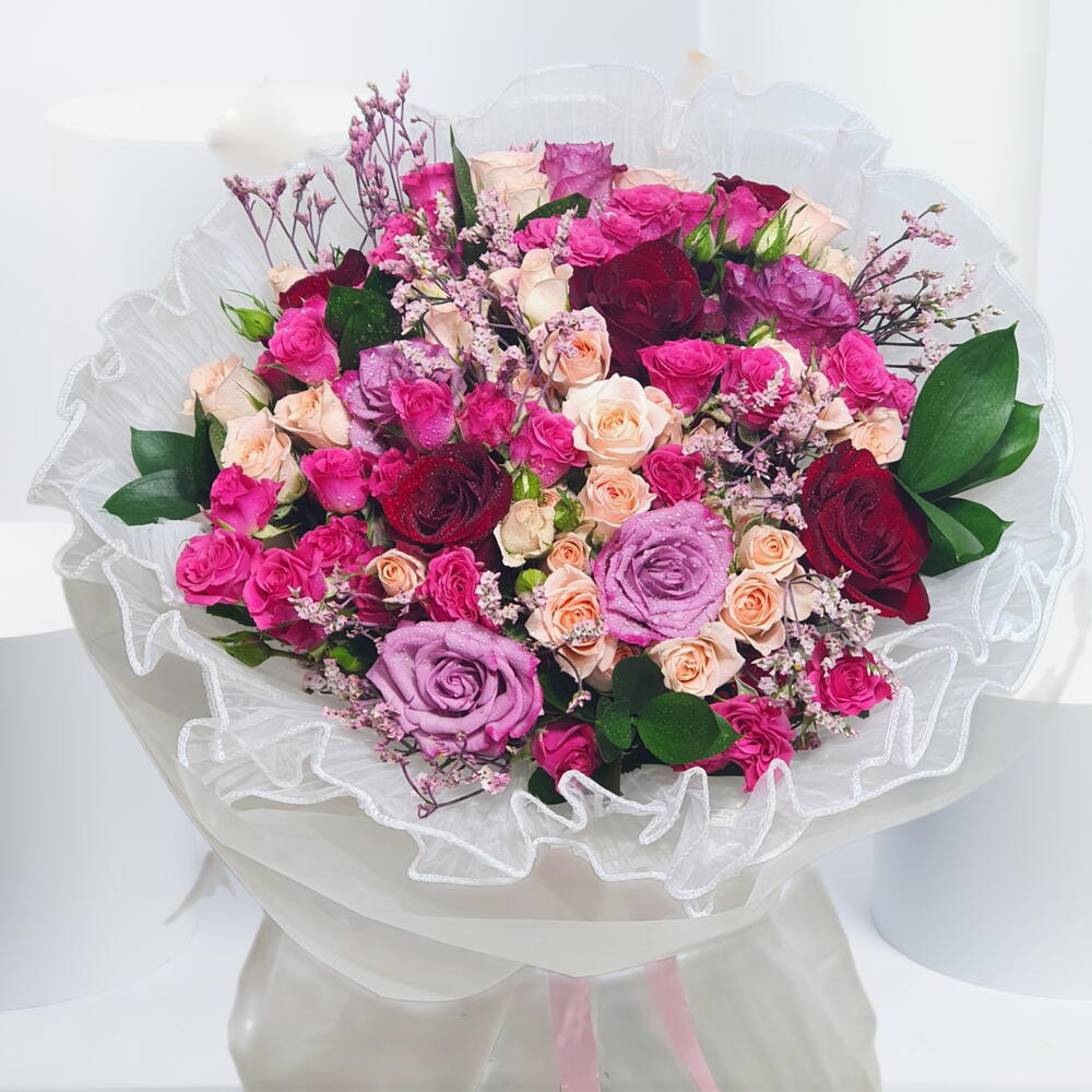 Crimson and Lilac Delight