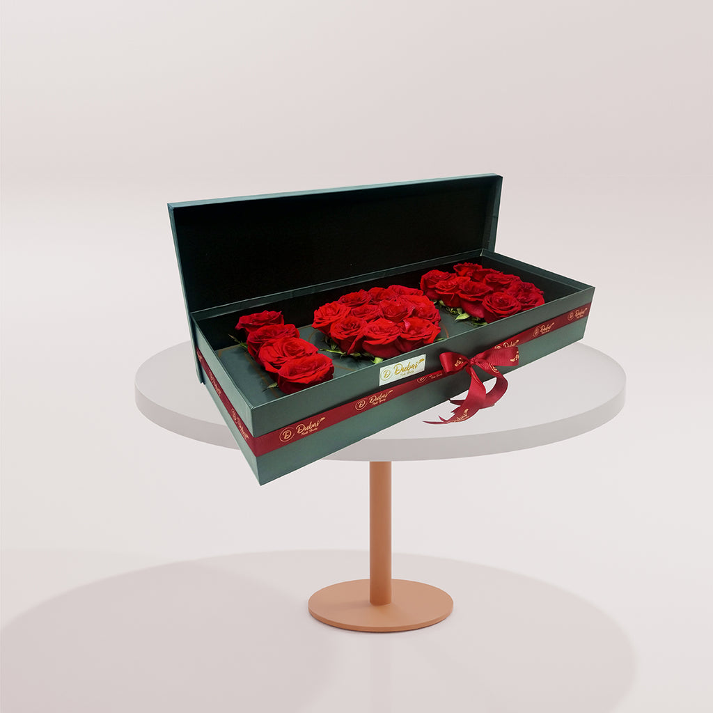 I Love You Red Rose flower Box