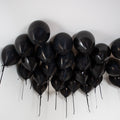 Onyx Black Helium Ceiling Balloons x 25