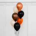 Pumpkin Spice Halloween Party Helium Latex Balloon Bunch