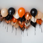 Pumpkin Spice Halloween Helium Ceiling Balloons x 25