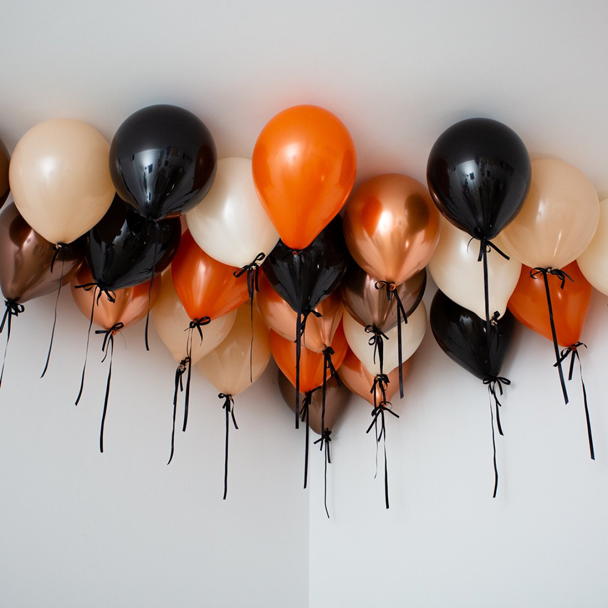Pumpkin Spice Halloween Helium Ceiling Balloons x 25