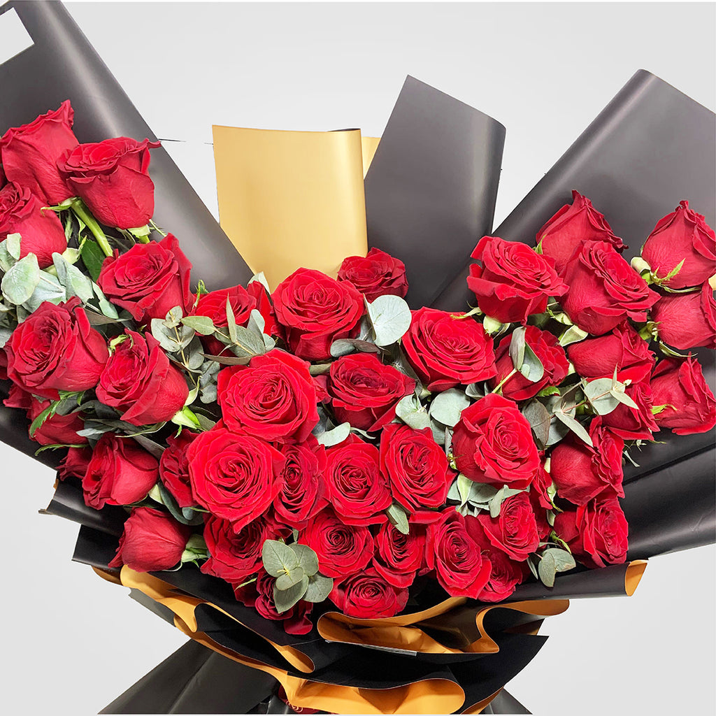 45 Red Roses Flower Bouquet