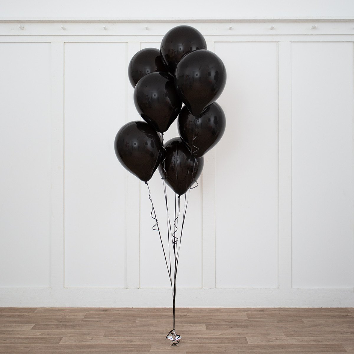 Onyx Black Party Helium Latex Balloon Bunch