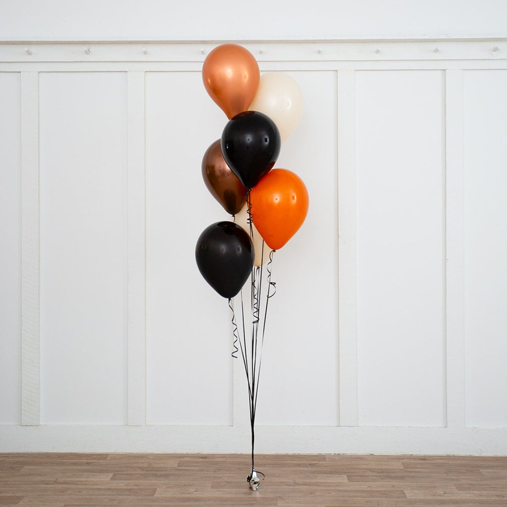 Pumpkin Spice Halloween Party Helium Latex Balloon Bunch