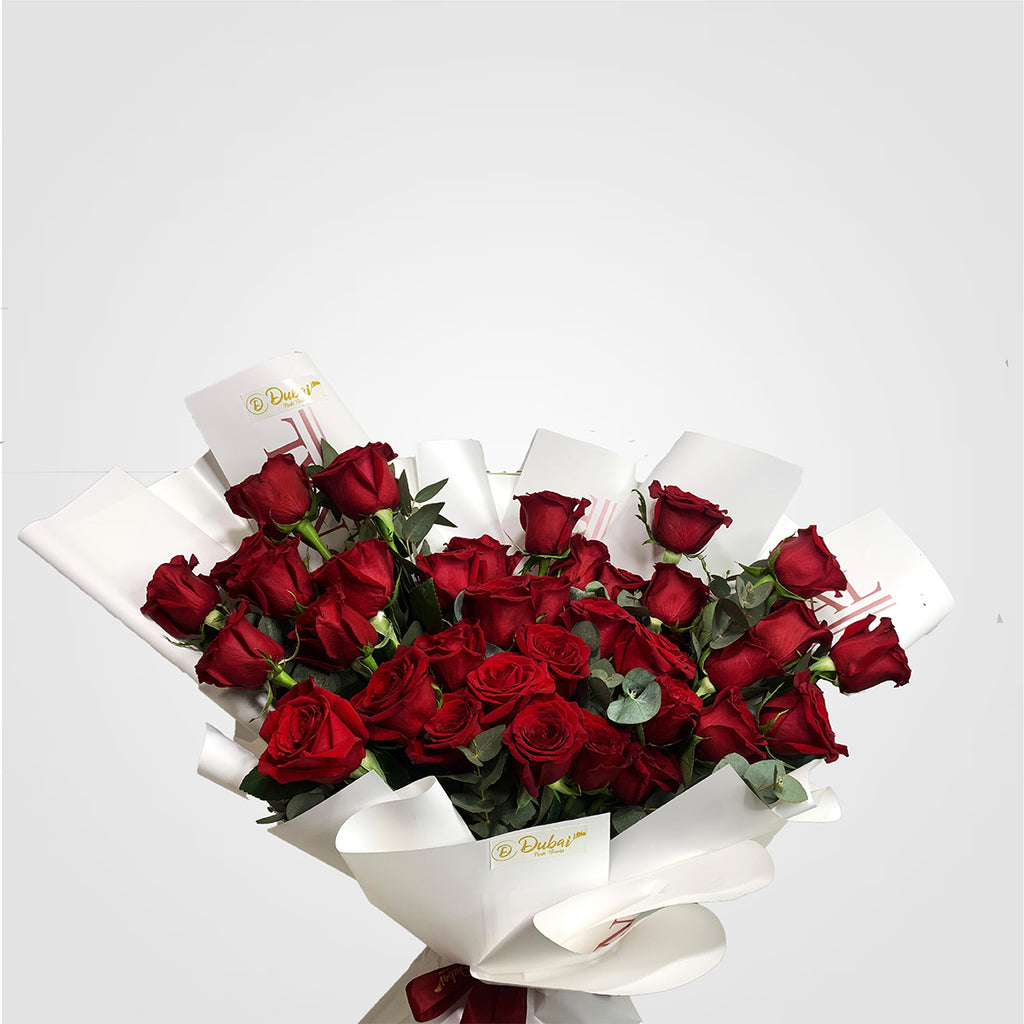 30 Red Roses Flower Bouquet