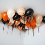 Pumpkin Spice Halloween Helium Ceiling Balloons x 25