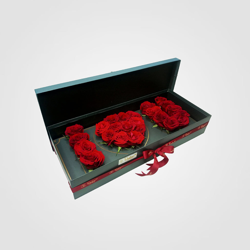 I Love You Red Rose flower Box