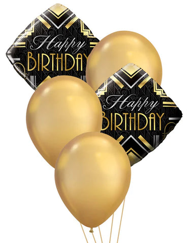Art Deco Birthday Balloon Floor Bouquet