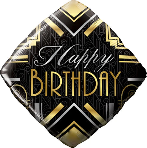 Art Deco Birthday Single Foil Balloon