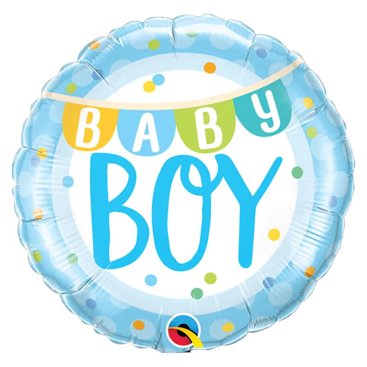 Baby Boy Banner & Dots Foil Balloon