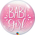 Baby Girl Confetti Dots Bubble Balloon
