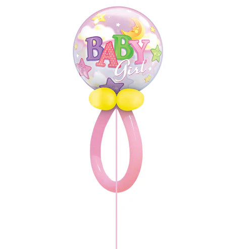 Baby Girl Pacifier Bubble Balloon
