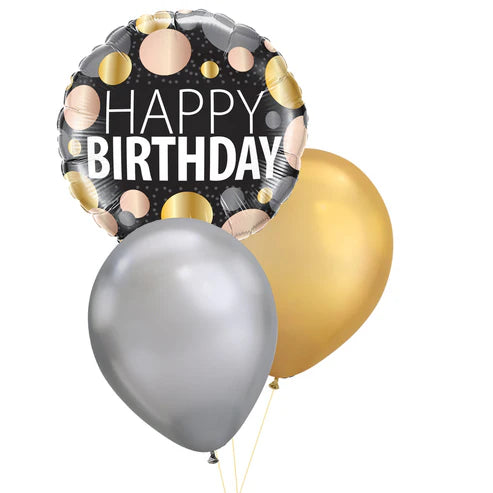 Big Metallic Dots Birthday Balloon Table Centerpiece