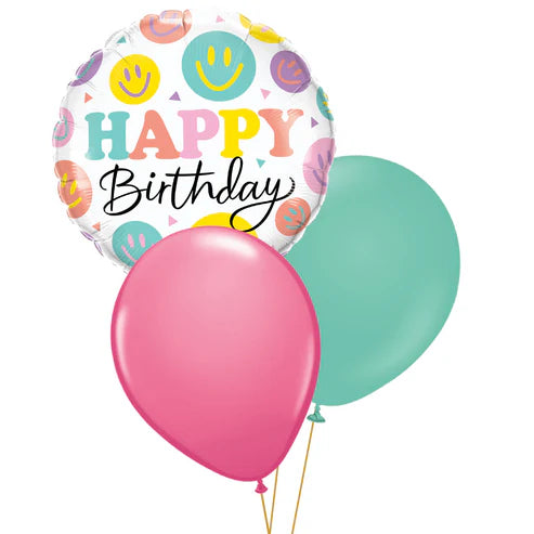 Birthday Colorful Smiles Balloon Table Centerpiece