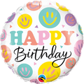 Birthday Colorful Smiles Single Foil Balloon