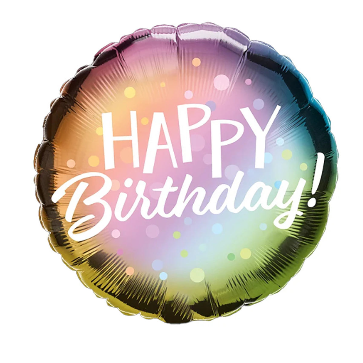 Birthday Metallic Ombre & Dots Balloon