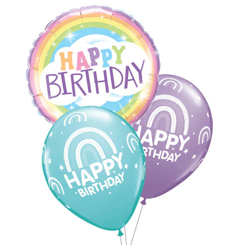 Birthday Rainbow Balloon Table Centerpiece