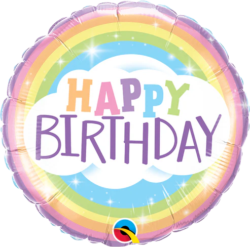 Birthday Rainbow Single Foil Balloon