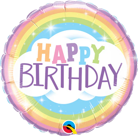Birthday Rainbow Single Foil Balloon