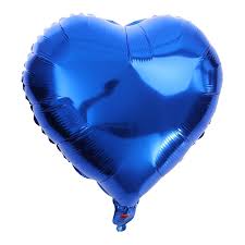Blue Heart Shaped Foil Balloon