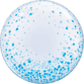 Confetti Bubble Balloon - Blue