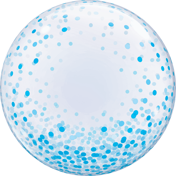Confetti Bubble Balloon - Blue