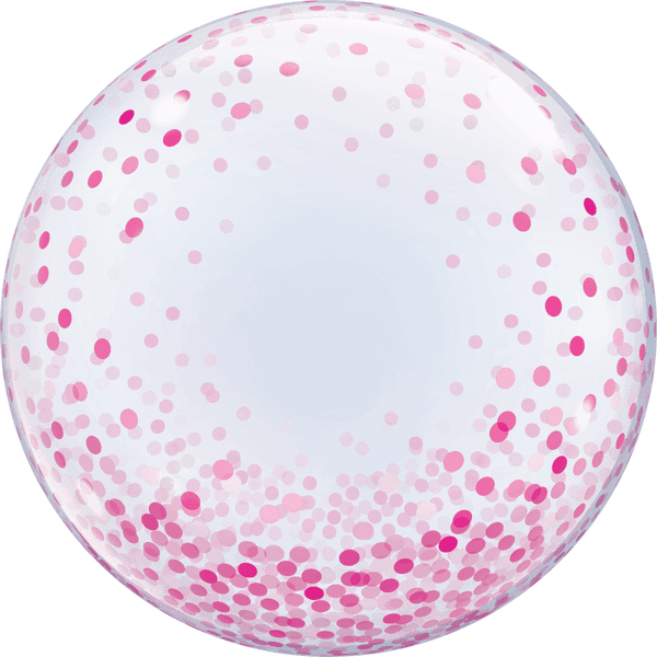 Confetti Bubble Balloon - Pink