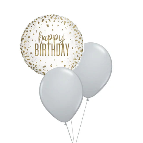 Confetti Gold Birthday Balloon Table Centerpiece