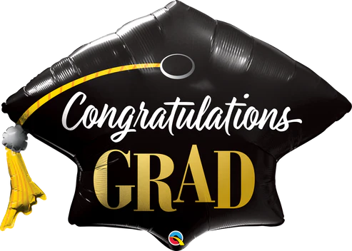 Congratulations Grad Cap Single Foil Balloon