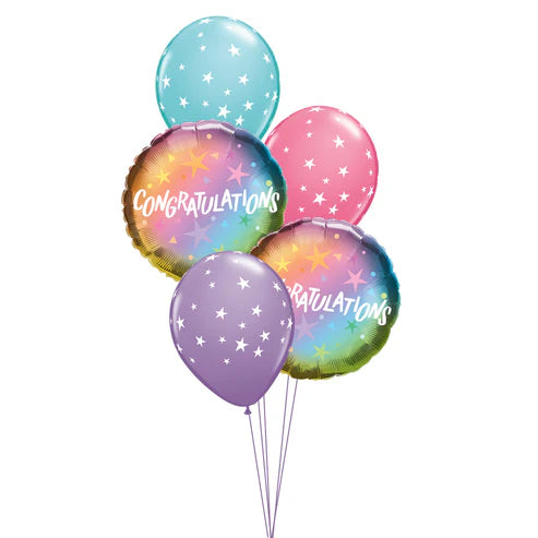Congratulations Ombre Balloon Floor Bouquet