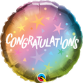 Congratulations Ombre Single Foil Balloon