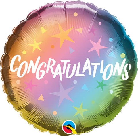Congratulations Ombre Single Foil Balloon
