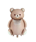 Cute Matte Bow Teddy Bear Foil Balloon