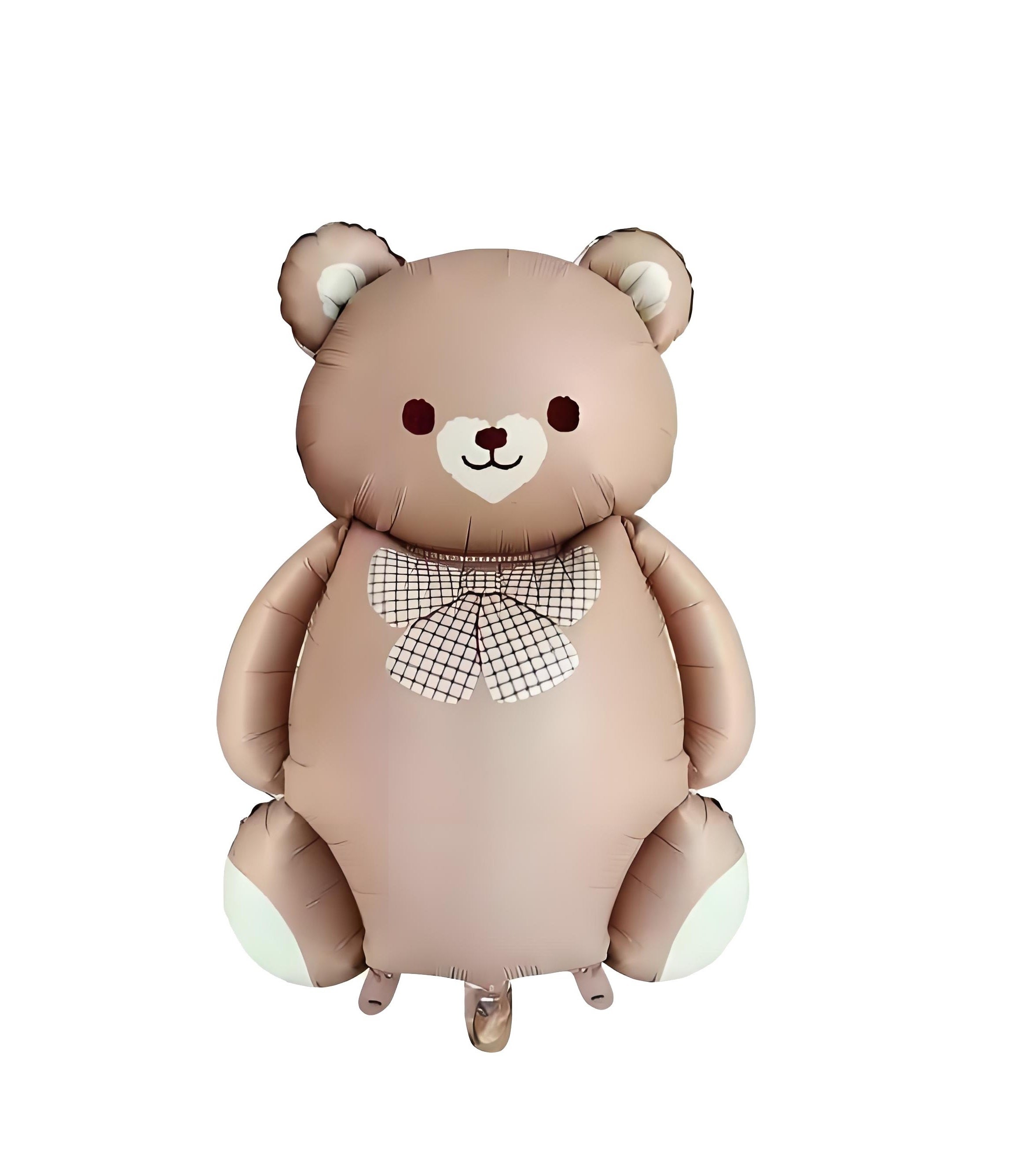 Cute Matte Bow Teddy Bear Foil Balloon