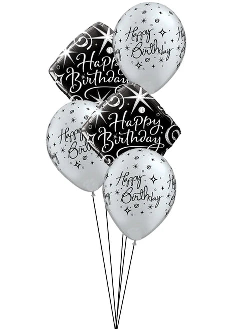 Elegant Birthday Balloon Floor Bouquet