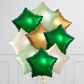 Forest Green Stars Inflated 9 Foil Balloons