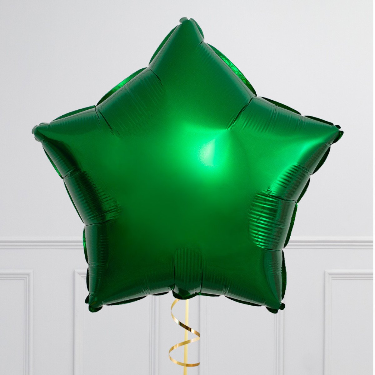 Forest Green Stars Inflated Single Foil Balloon