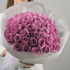 50 Purple Blue Water Rose Bouquet(Elegance)