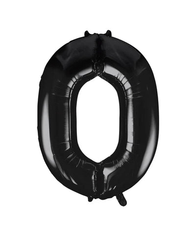 Giant Black Number 0 Balloon