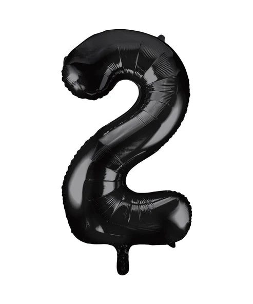 Giant Black Number 2 Balloon