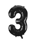 Giant Black Number 3 Balloon