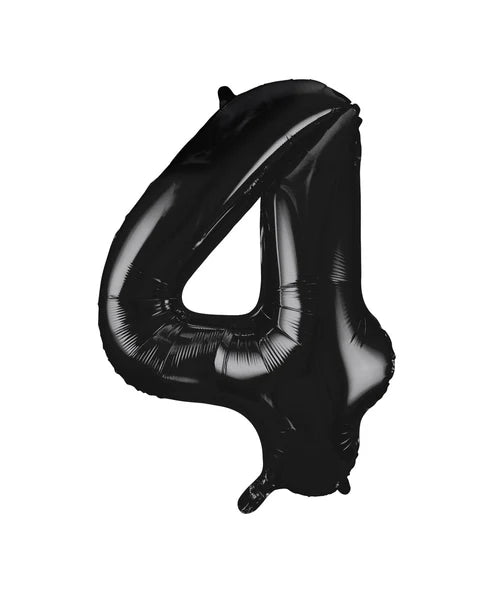 Giant Black Number 4 Balloon