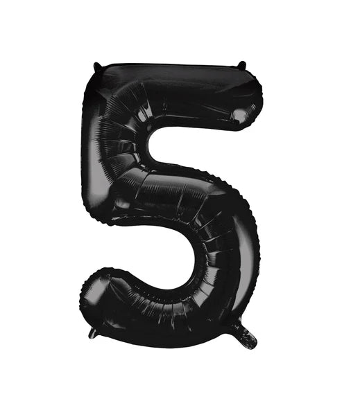 Giant Black Number 5 Balloon