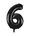 Giant Black Number 6 Balloon