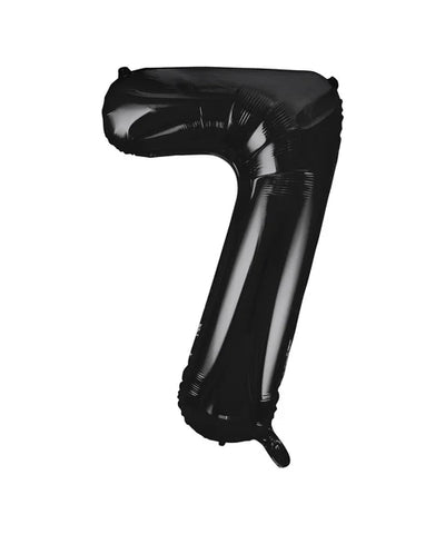 Giant Black Number 7 Balloon
